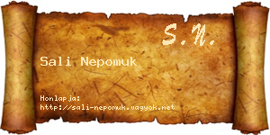 Sali Nepomuk névjegykártya